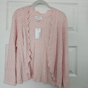 Elle Women's Light Pink Cardigan Sweater